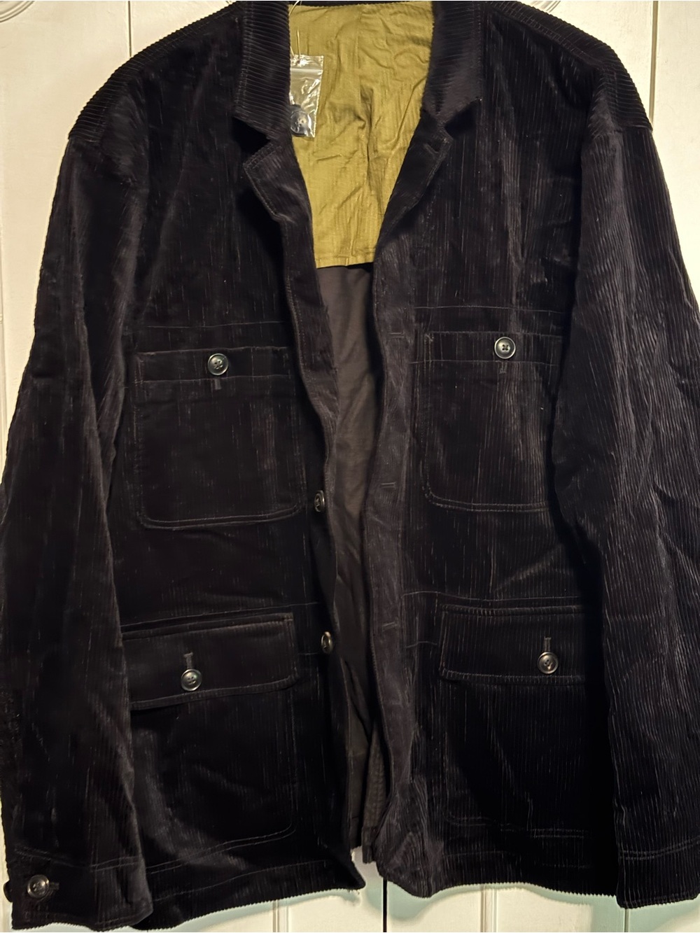 Todd Snyder Dark Brown Corduroy Jacket with Olive Lining